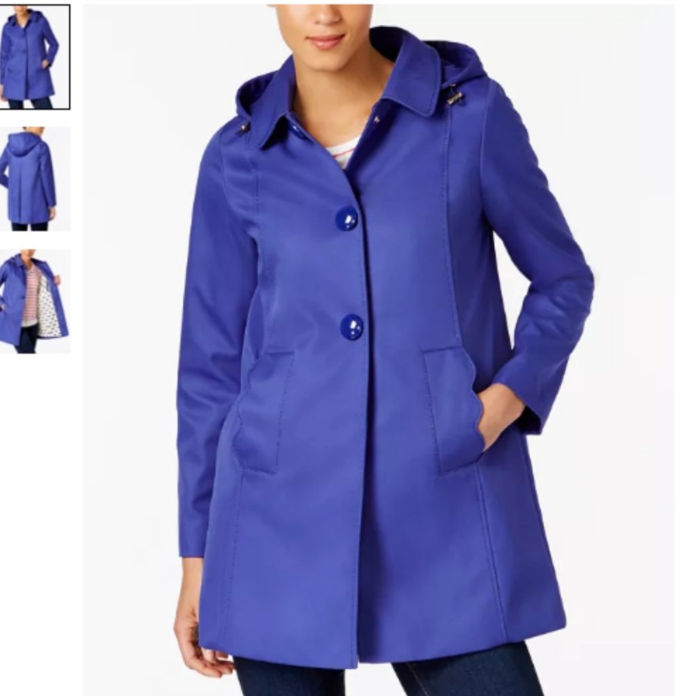 kate spade new york A-Line Raincoat blue NWT sz XS